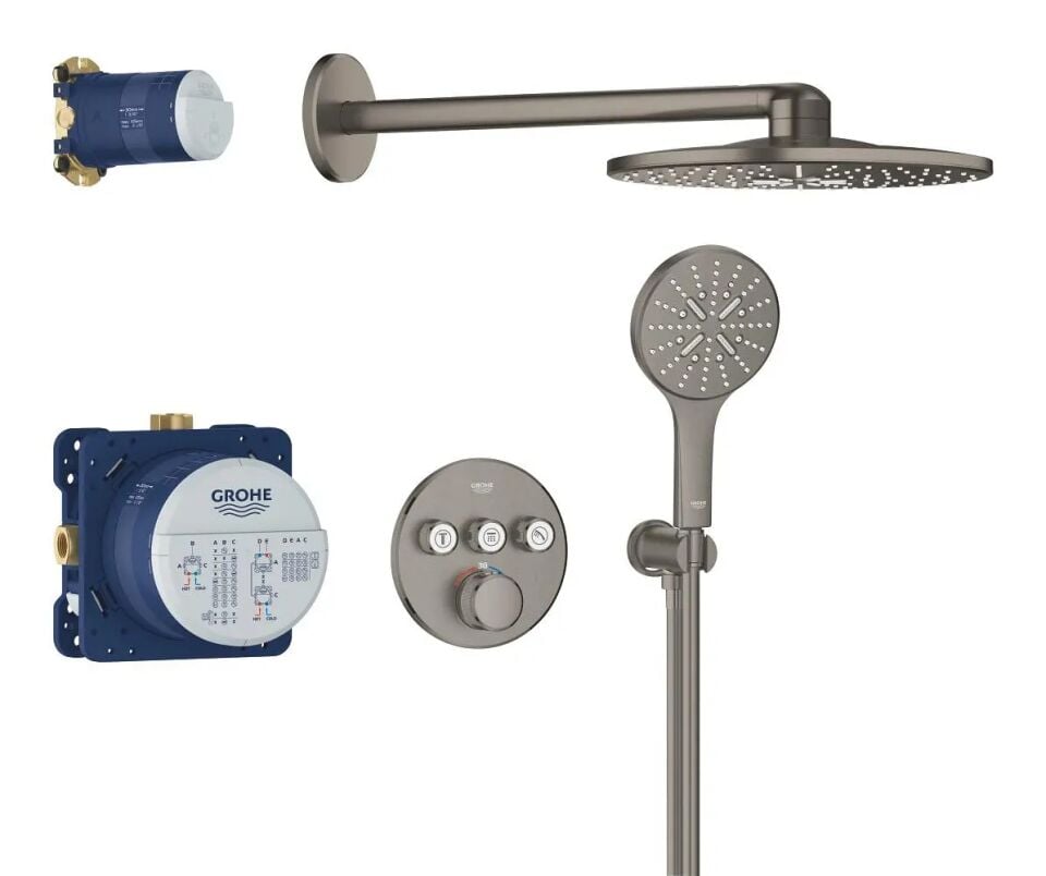 GROHTERM SMARTCONTROL 34863AL0 (FIRÇALANMIŞ GRAFİT)