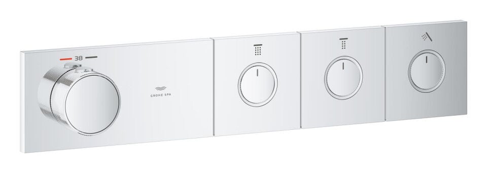 GROHE GROHTHERM AQUA TILES 3 VALFLİ AKIŞ KONTROLLÜ ANKASTRE TERMOSTATİK DUŞ BATARYASI – KROM