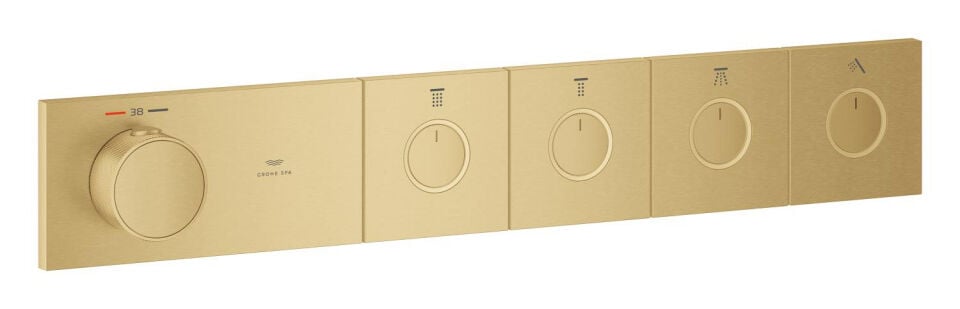 GROHE GROHTHERM AQUA TILES 4 FONKSİYONLU ANKASTRE TERMOSTATİK DUŞ BATARYASI – FIRÇALANMIŞ COOL SUNRISE
