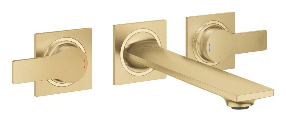 GROHE ALLURE NEW 3 DELİKLİ DUVAR TİPİ LAVABO BATARYASI M BOYUT – FIRÇALANMIŞ COOL SUNRISE