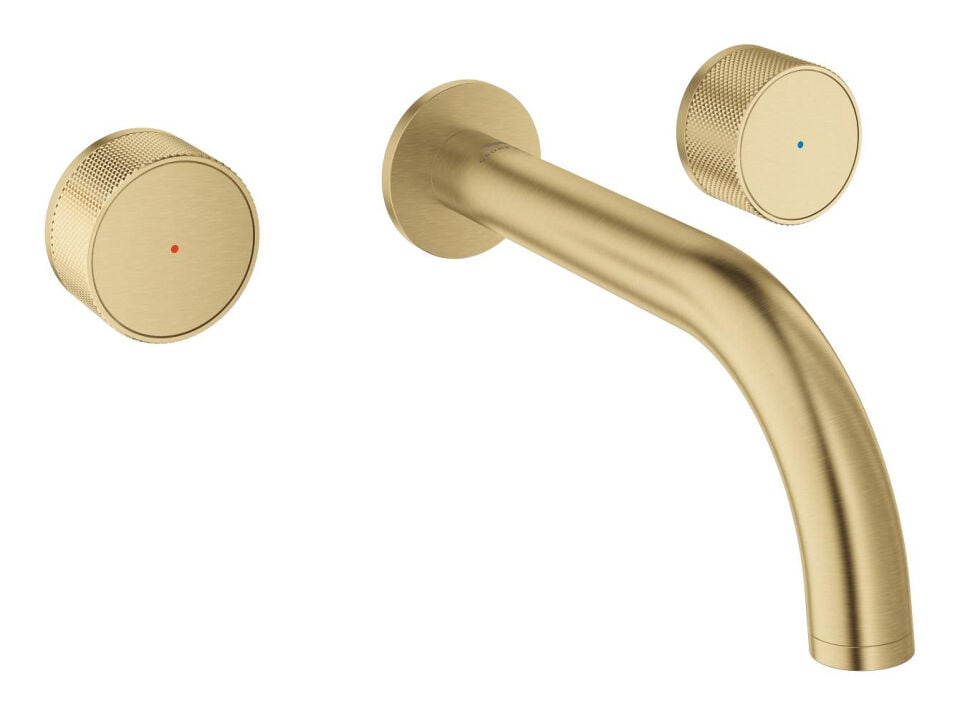 GROHE ATRIO PRIVATE COLLECTION 3 DELİKLİ DUVAR TİPİ LAVABO BATARYASI M BOYUT – FIRÇALANMIŞ COOL SUNRISE