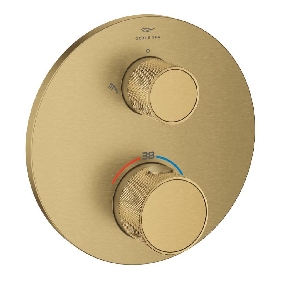 GROHE ATRIO PRIVATE COLLECTION 2 YOLLU YÖNLENDİRİCİLİ ANKASTRE TERMOSTATİK DUŞ BATARYASI – FIRÇALANMIŞ COOL SUNRISE