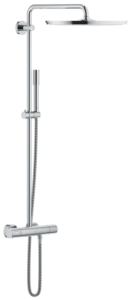 GROHE RAINSHOWER SYSTEM 400 DUVARA MONTE TERMOSTATİK BATARYALI DUŞ SİSTEMİ – KROM