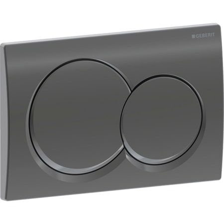 GEBERIT ALPHA01 ROUND KUMANDA KAPAĞI SIYAH KROM - 115.035.QC.1