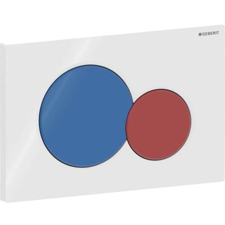 GEBERIT SIGMA01 ROUND KUMANDA KAPAĞI – BEYAZ / MAVI-KIRMIZI