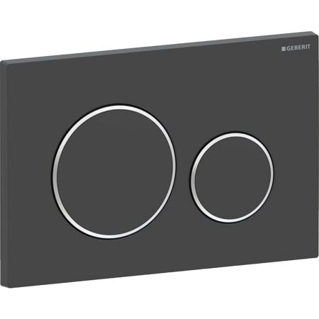 GEBERIT SIGMA20 ROUND KUMANDA KAPAĞI – MAT SIYAH / PARLAK / MAT SIYAH