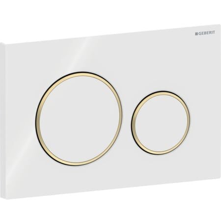 GEBERIT SIGMA20 ROUND KUMANDA KAPAĞI – BEYAZ / ALTIN / BEYAZ